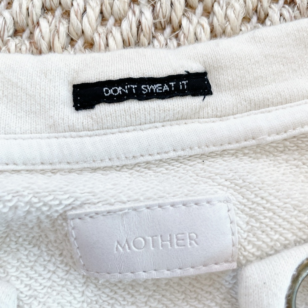 MOTHER Cream Lace-Up V-Neck Sweater - Picture 5 of 12